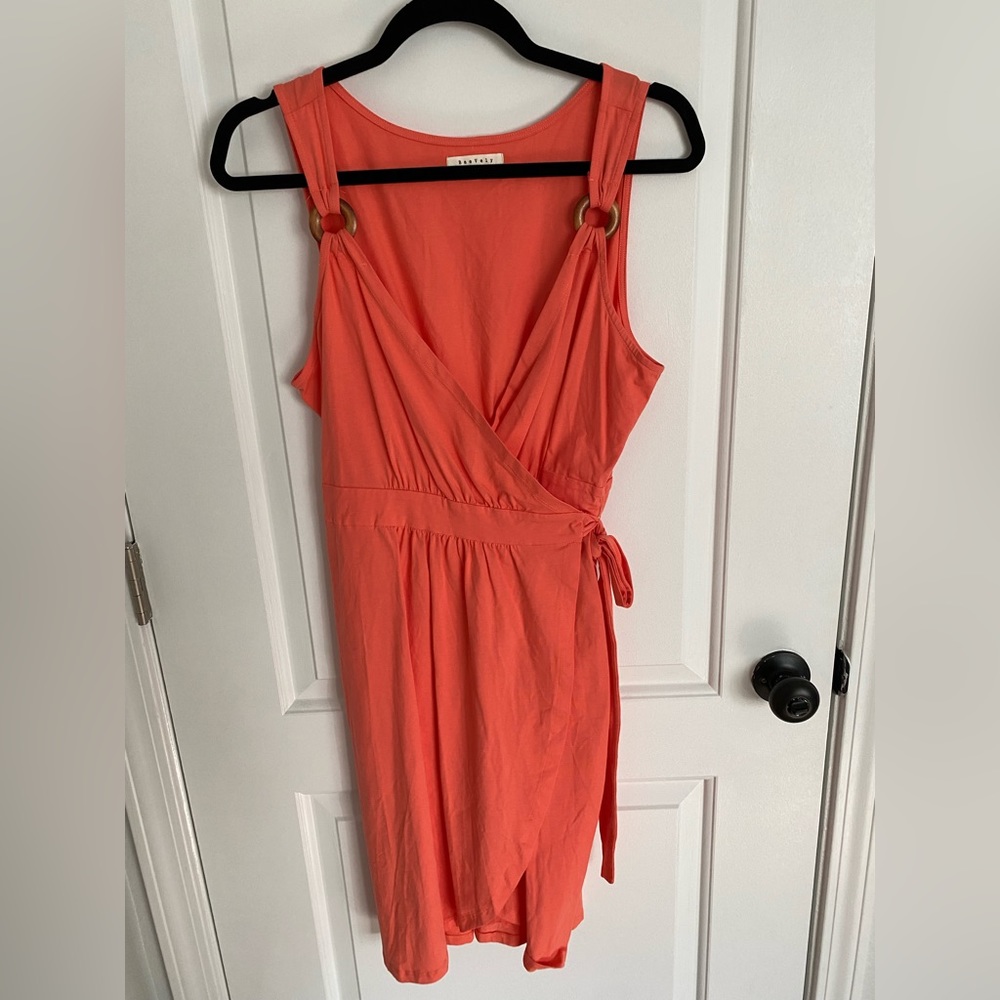 BaeVely Large coral wrap dress